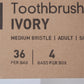 McKesson Toothbrush, Ivory, Medium, 1-1/16" x 3/8" Head, 1/2" x 5-7/8" Handle 16-TB39