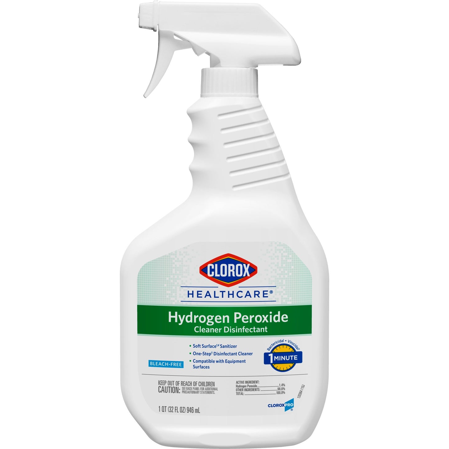 Clorox Healthcare® Hydrogen Peroxide Cleaner Disinfectant, Spray Bottle, 32 oz. 30828