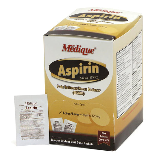 Pain Relief 325 mg Strength Aspirin Tablet 200 per Box - 11647