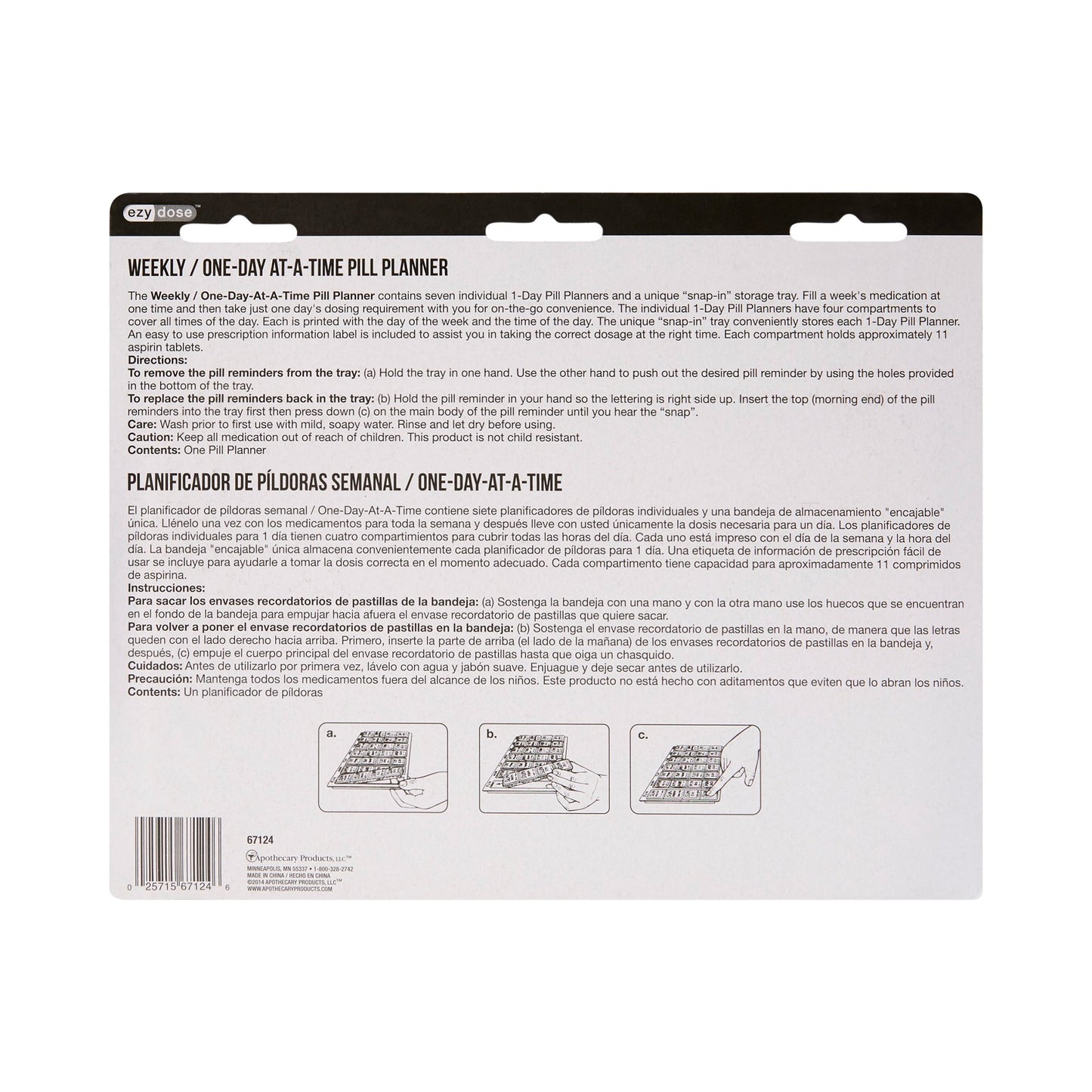 One-Day-At-A-Time® Pill Organizer 02571567124