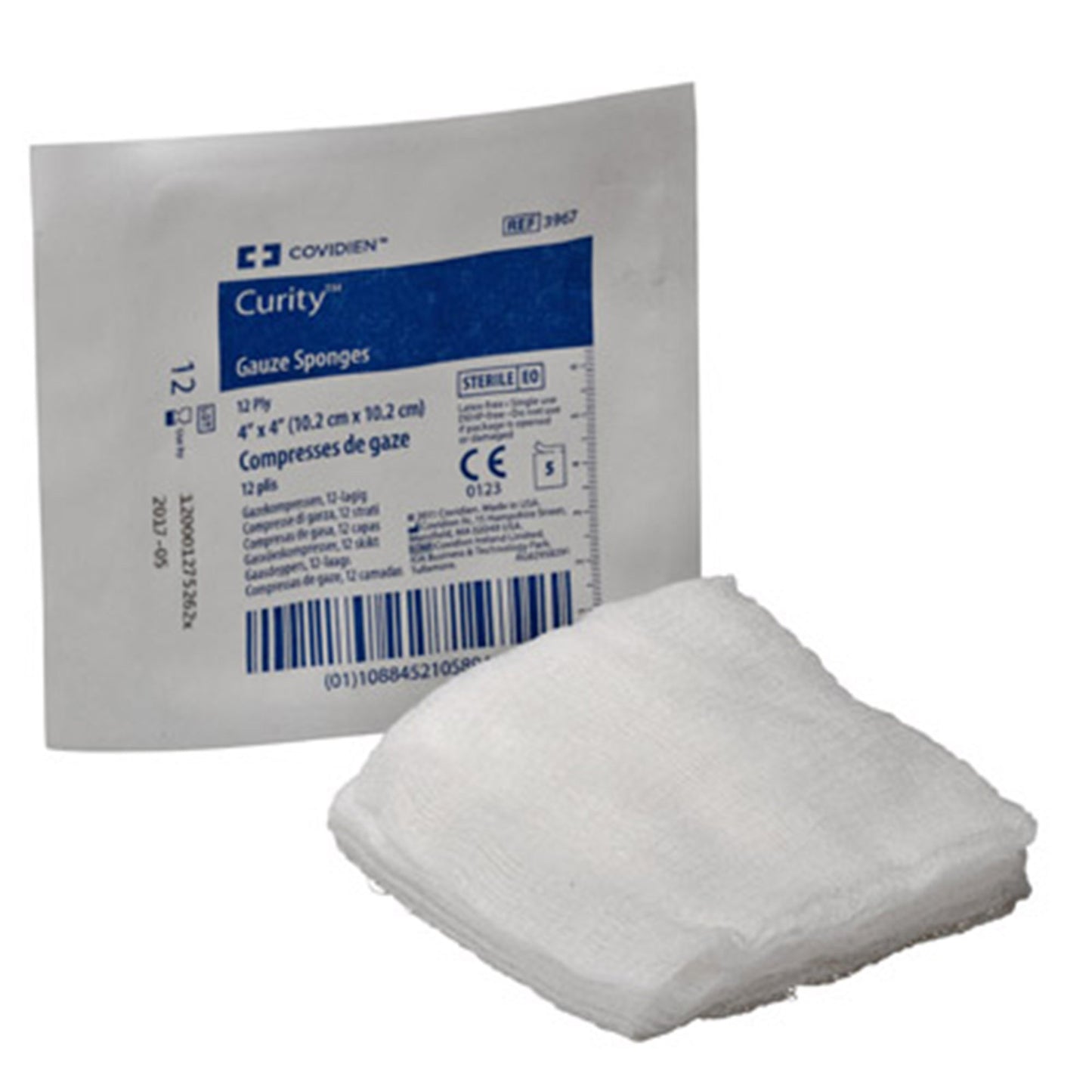 Curity™ Sterile USP Type VII Gauze Sponge, 4 x 4 Inch, 12-Ply 3967