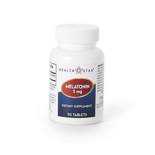 Natural Sleep Aid HEALTHSTAR® 90 per Bottle Tablet 5 mg - 834-09-HST