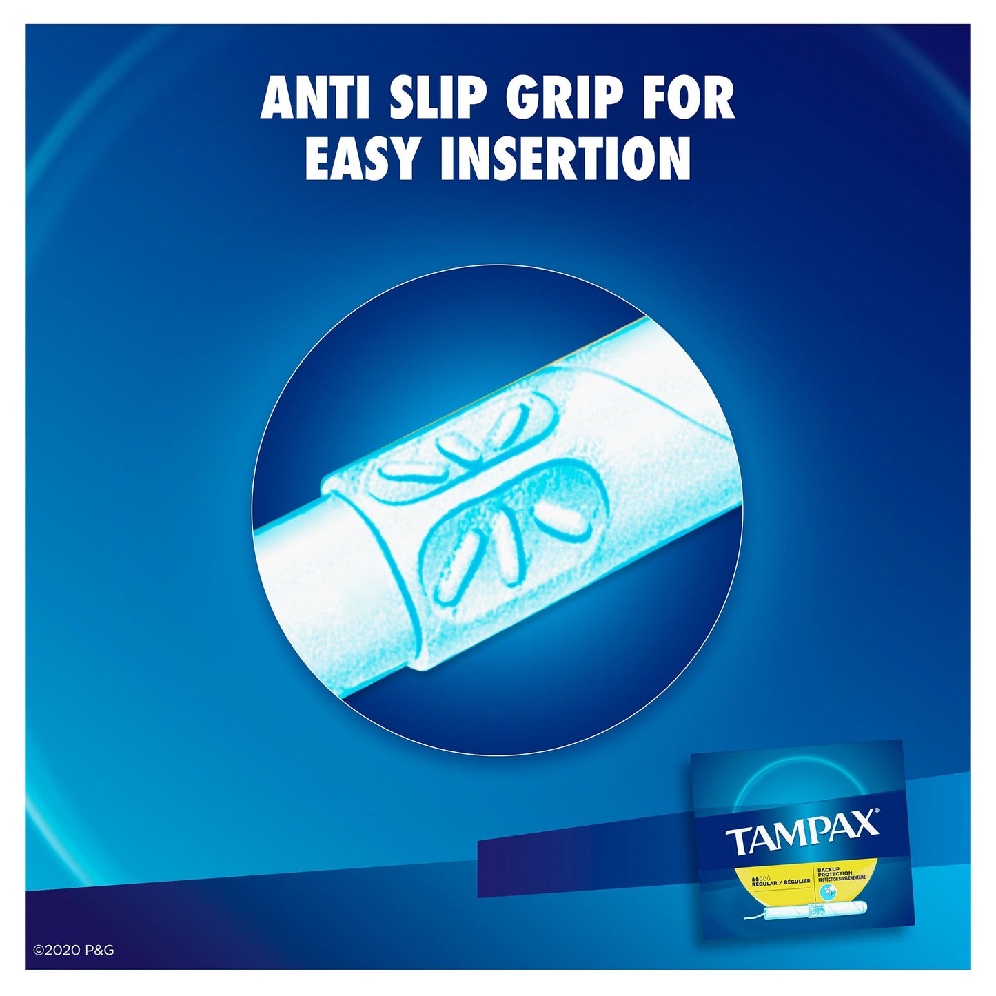 Tampax® Regular Absorbency Tampon, 40 per Box 07301022110
