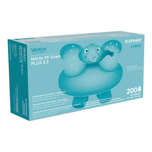 Ventyv™ Plus 3.5 Elephant Nitrile Exam Glove, Large, Violet 10336101