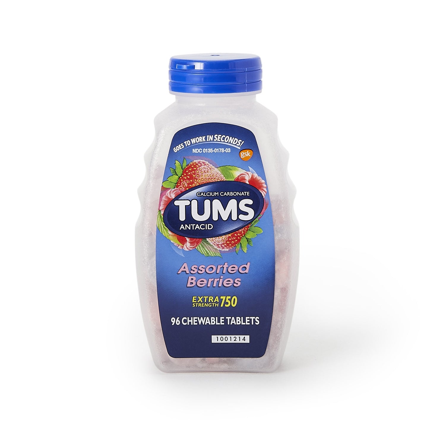 Tums® Extra Strength 750 Antacid Chewable Tablets Assorted Berries 00135017803
