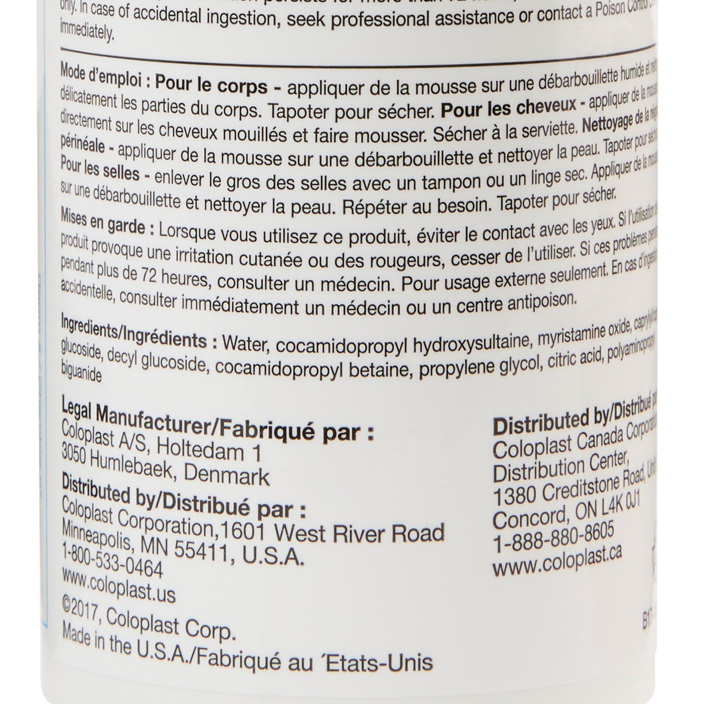 Bedside-Care® Foam Cleanser, Unscented, Shampoo and Body Wash, 8.1-ounce bottle COI67146