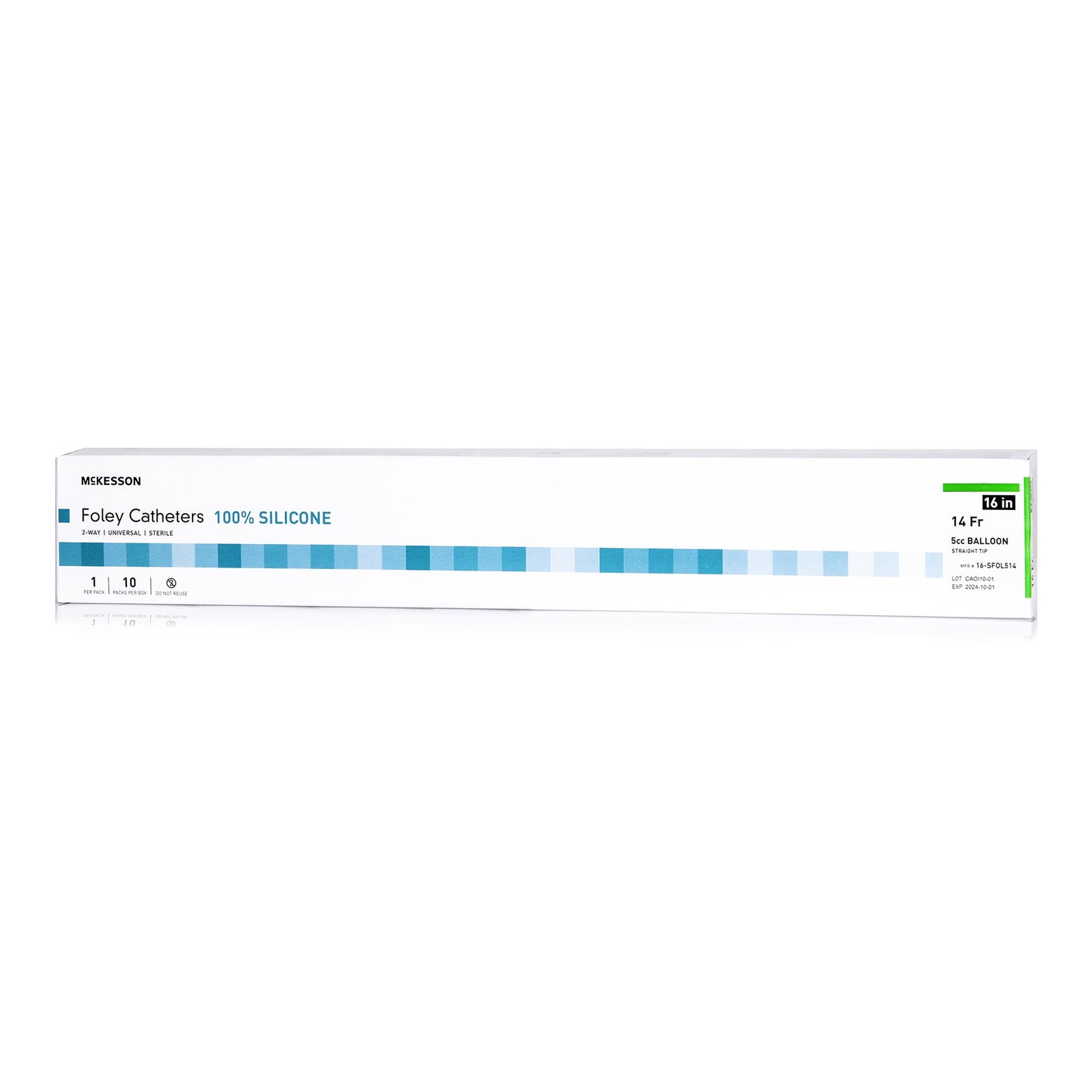 Foley Catheter McKesson 2-Way Standard Tip 5 cc Balloon 14 Fr. Silicone - 16-SFOL514