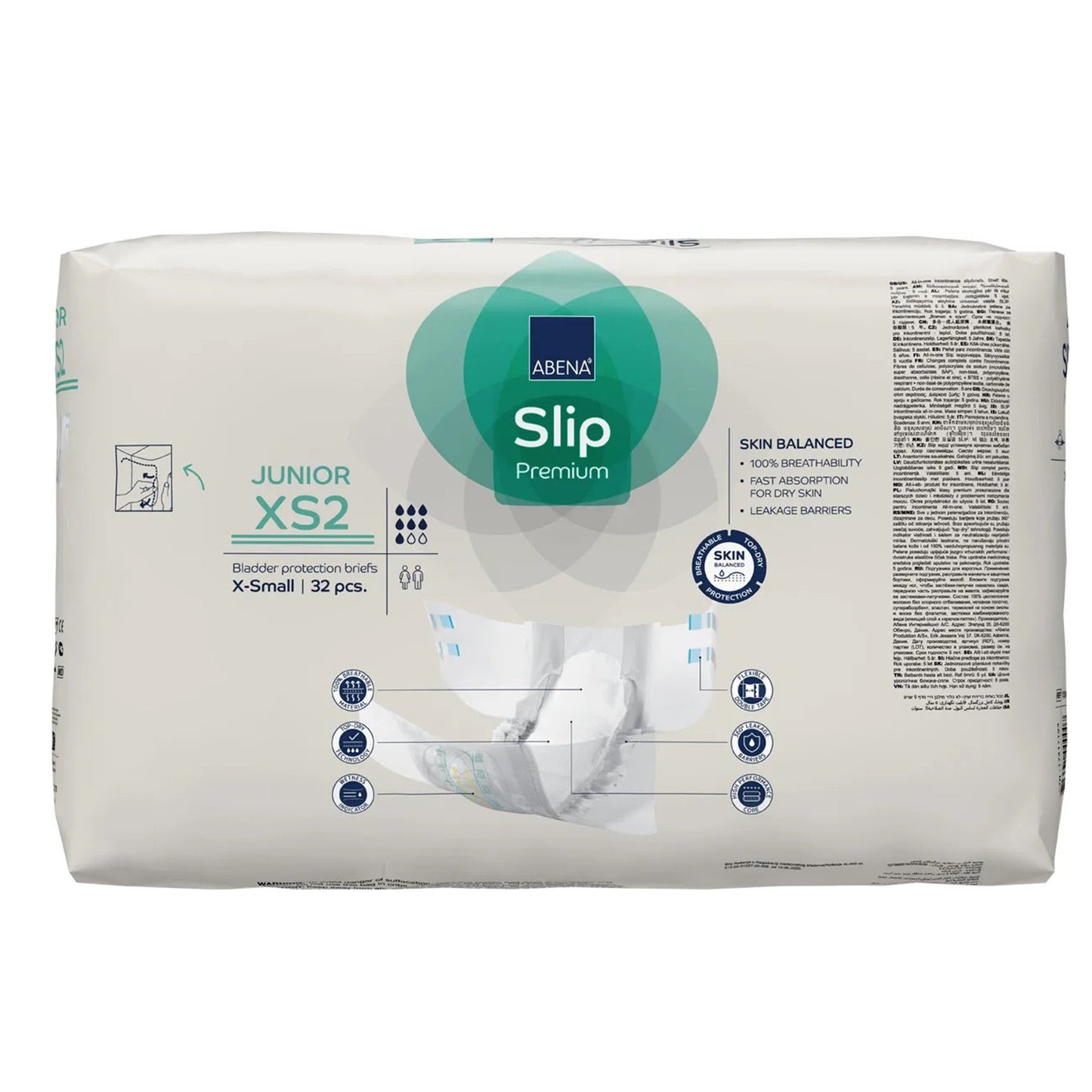 Abena® Slip Premium Junior XS2 Incontinence Brief, Extra Small 1000021279