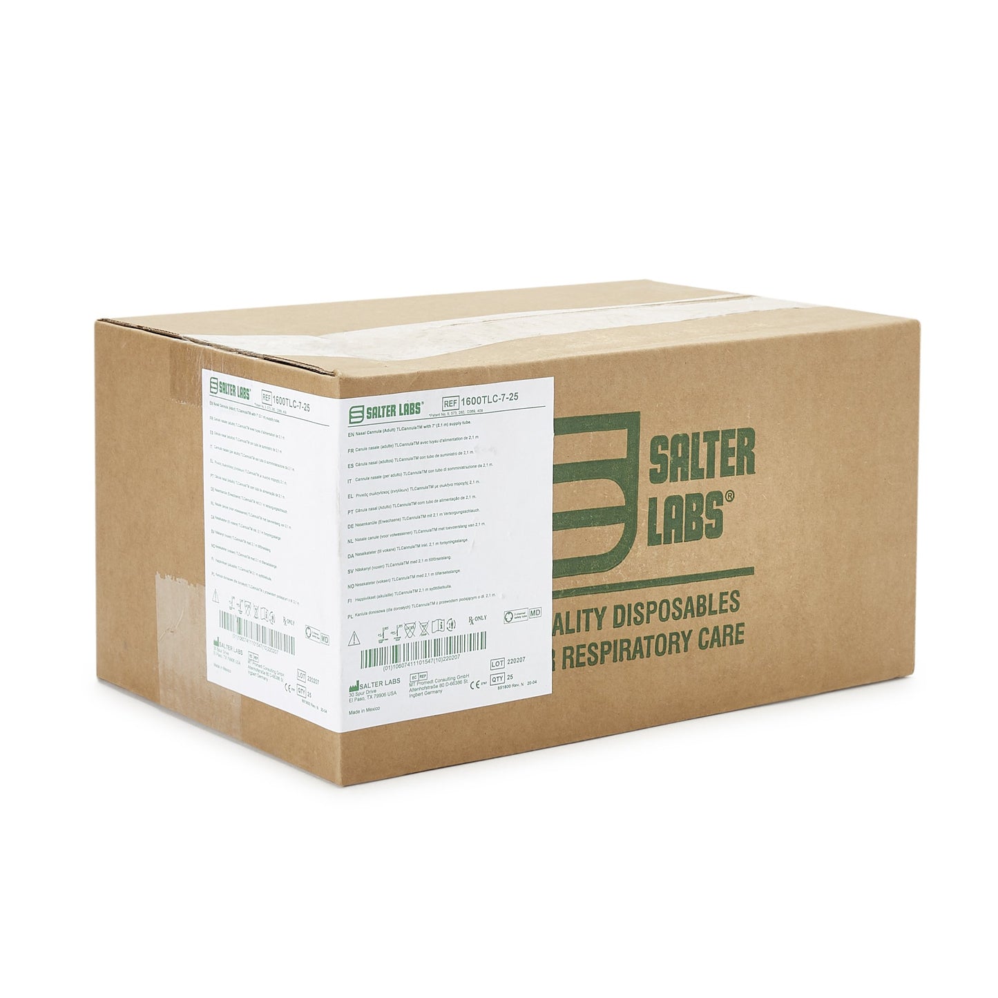 Salter-Style® TLCannula™ Nasal Cannula with Ear Cushions 1600TLC-7-25