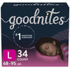 Goodnites® Girls Heavy Absorbency Nighttime Underwear, Large 53361