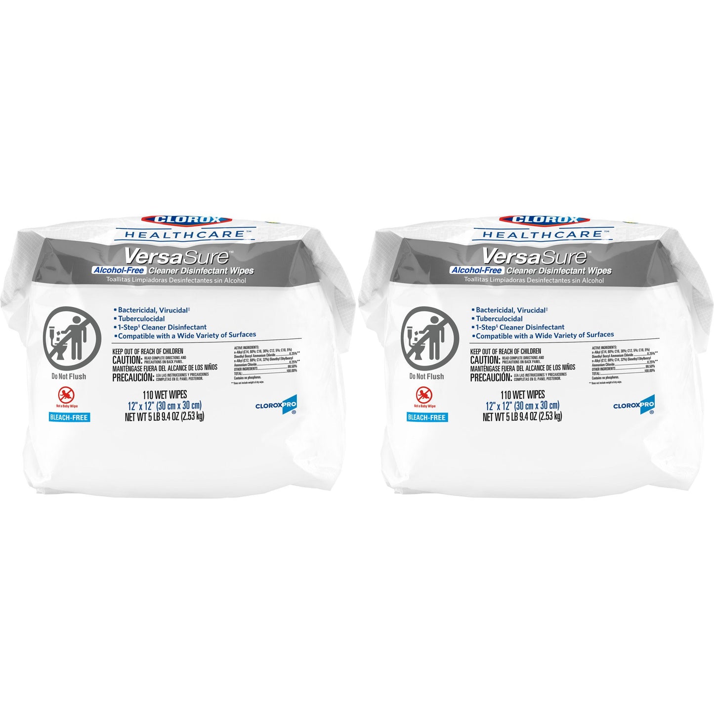 Clorox Healthcare® VersaSure® Cleaner Disinfectant Wipes, Refill Pouch 31761