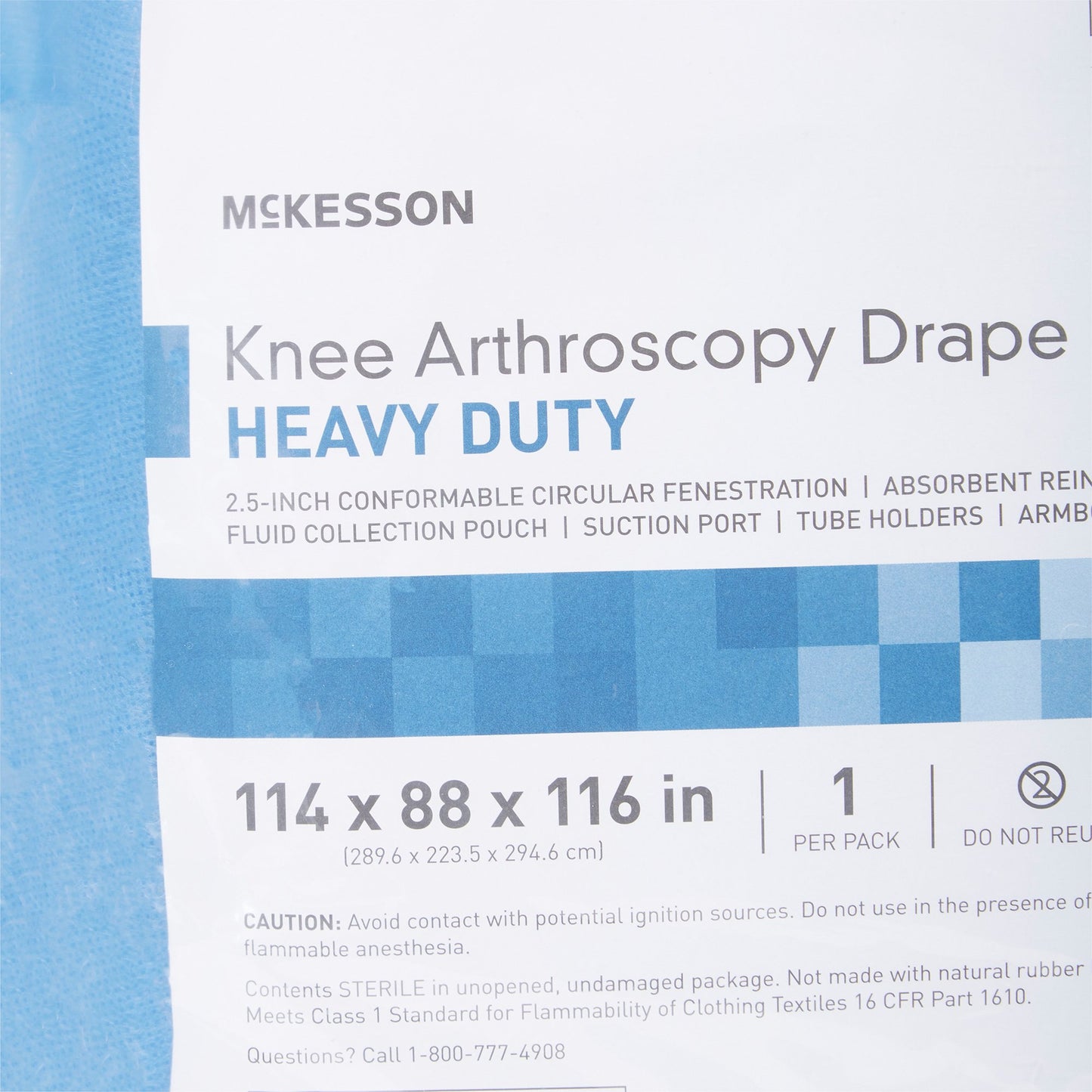McKesson Sterile Heavy-Duty Knee Arthroscopy Drape, 114 x 88 x 116 Inch 183-I80-09153G-S