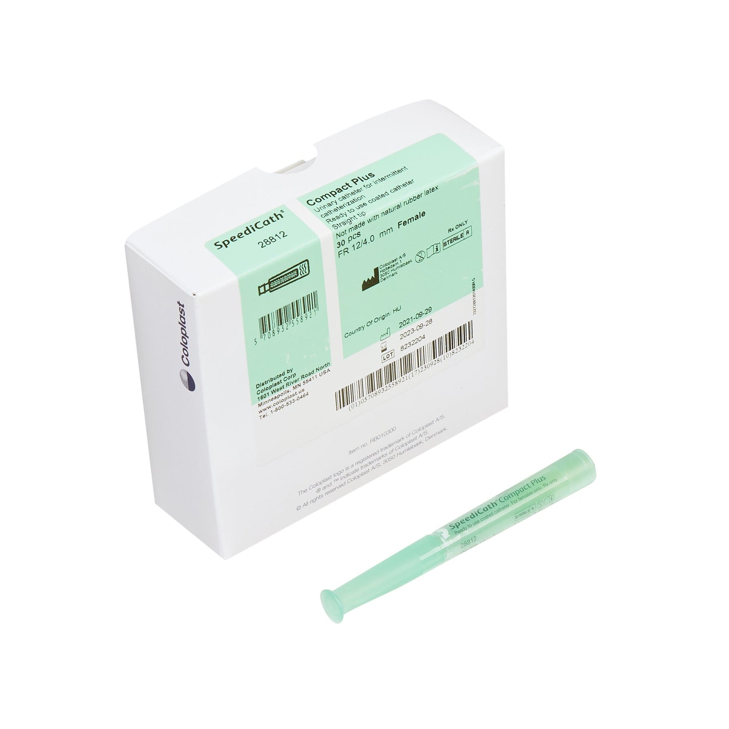 Urethral Catheter SpeediCath® Compact Plus Straight Tip Hydrophilic Coated Polyurethane 12 Fr. 2-3/4 Inch - 28812