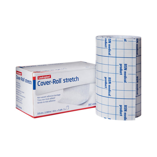 Dressing Retention Tape with Liner Cover-Roll® Stretch White 4 Inch X 2 Yard Nonwoven Polyester NonSterile - 45548