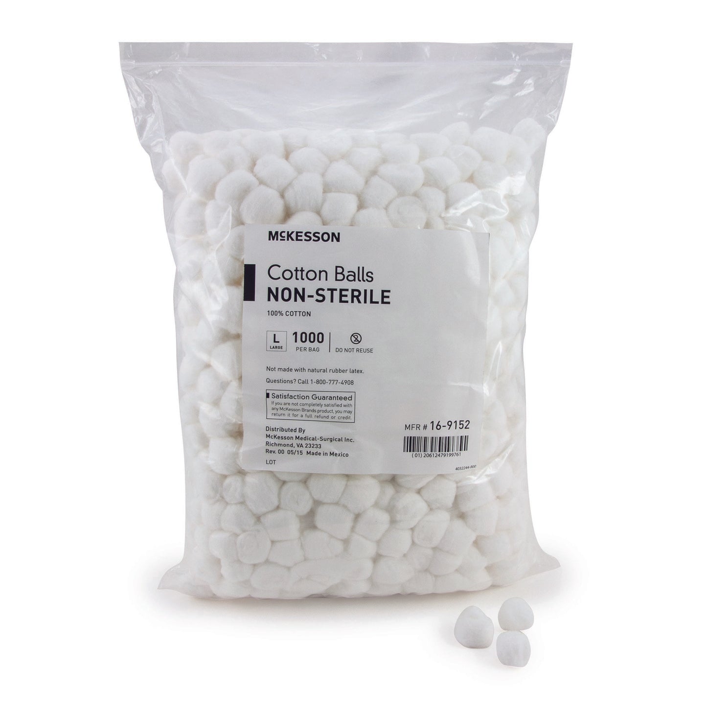 McKesson Nonsterile Cotton Balls, Large 16-9152