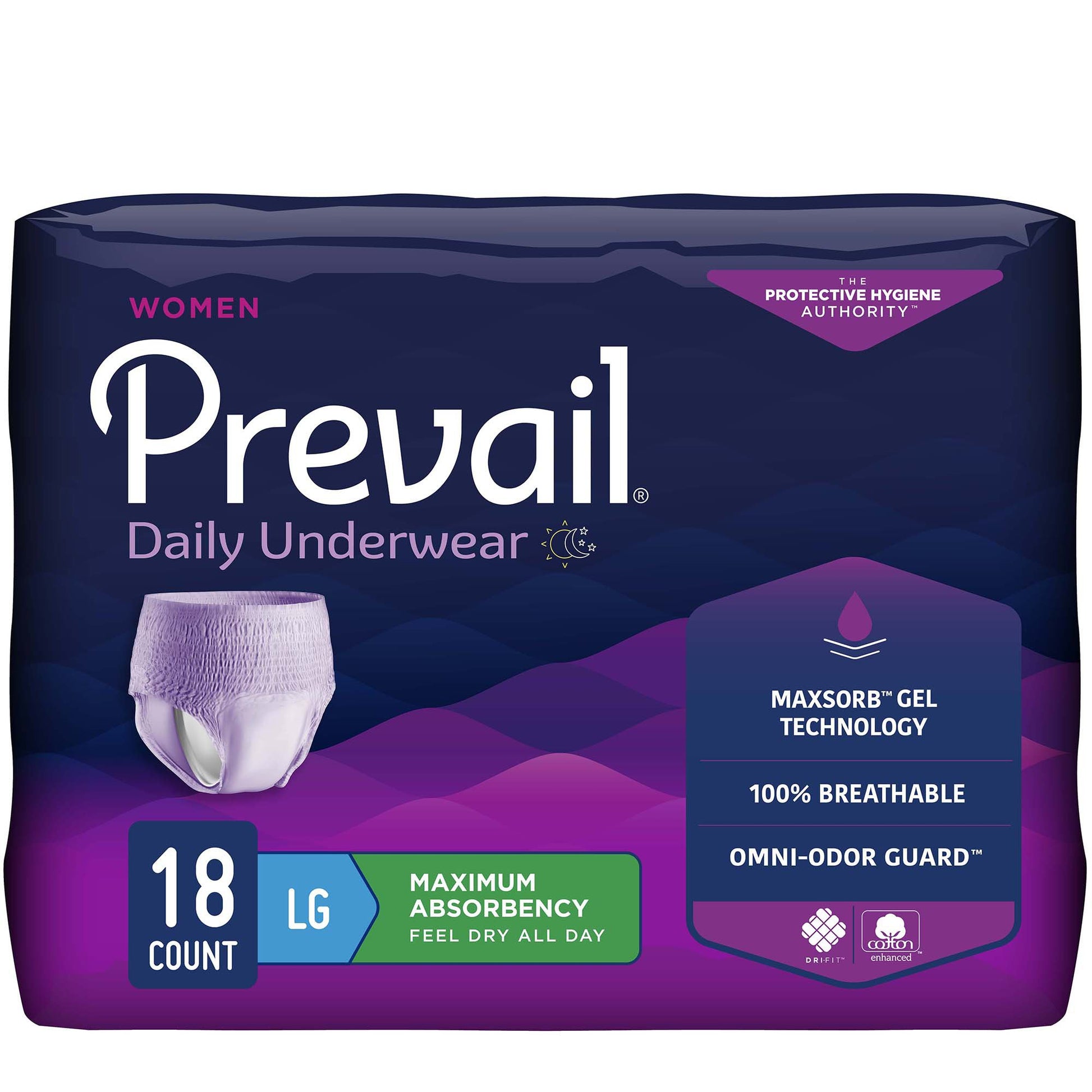Prevail® for Women Daily Absorbent Underwear, Large, Heavy Absorbency | PWC-513/1 Medsitis.com_Medsitis_Medical_Supply_1