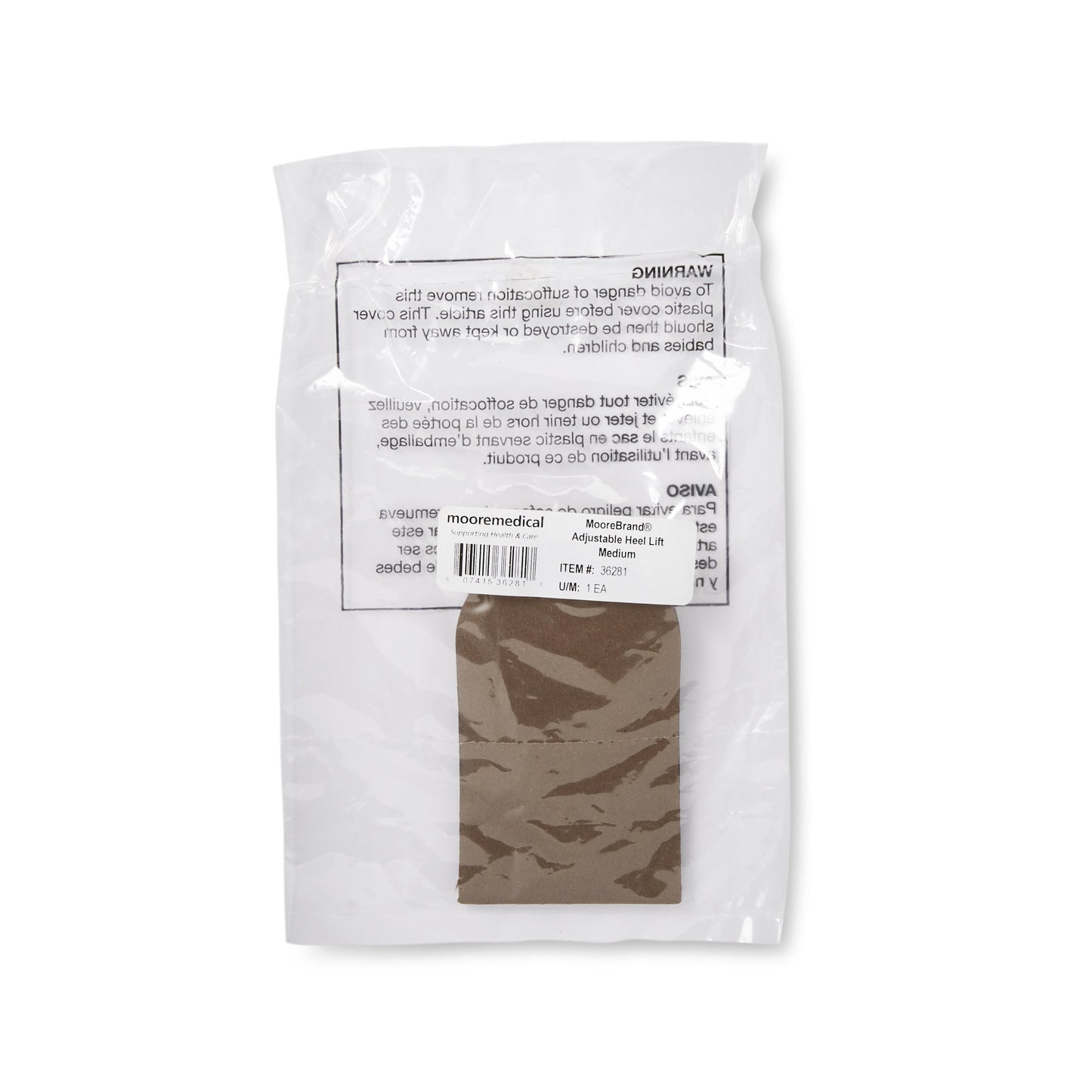 McKesson Adjustable Heel Lift, Medium, Fits Men's Shoes 6 – 9 or Women's 8 – 11 36281