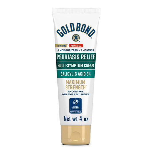 Psoriasis Cream Gold Bond® Psoriasis Relief 4 oz. Tube Unscented Cream 04116704125