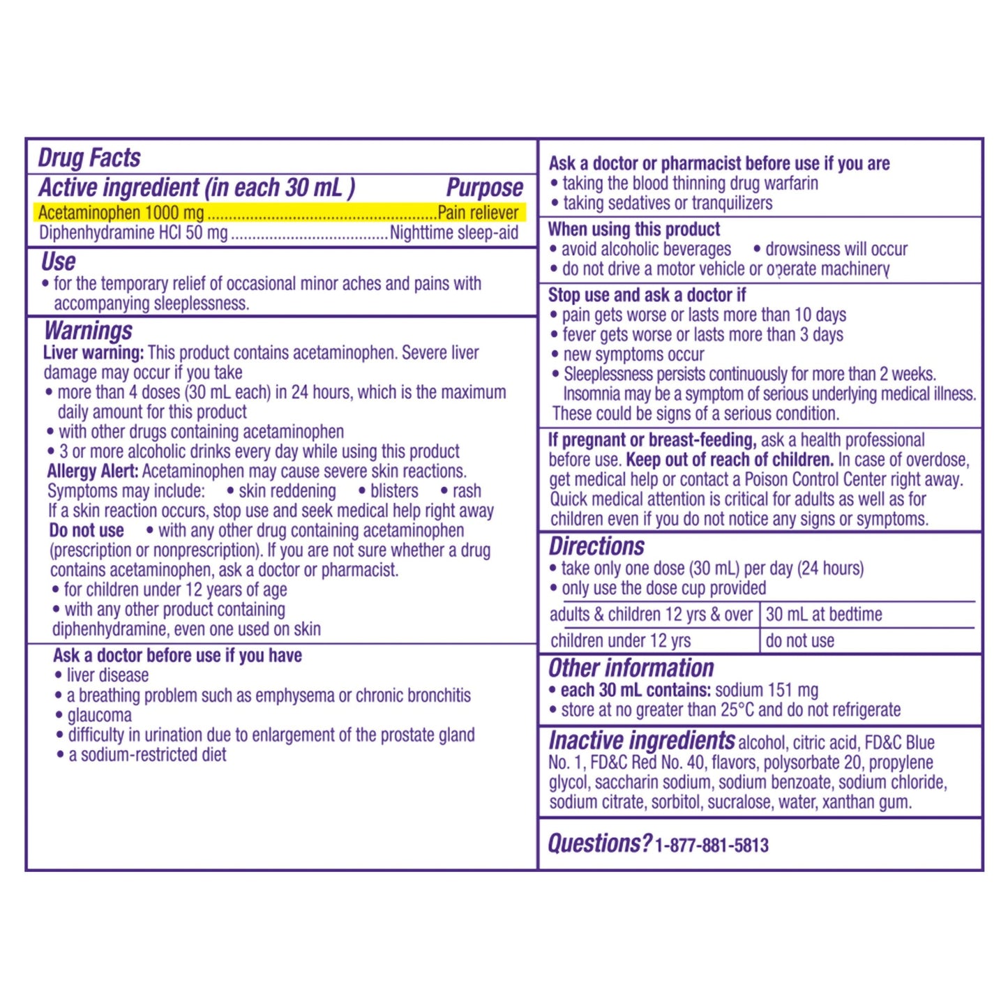 ZzzQuil Night Pain Nighttime Sleep-Aid Pain Reliever Liquid, Midnight Berry 32390004089