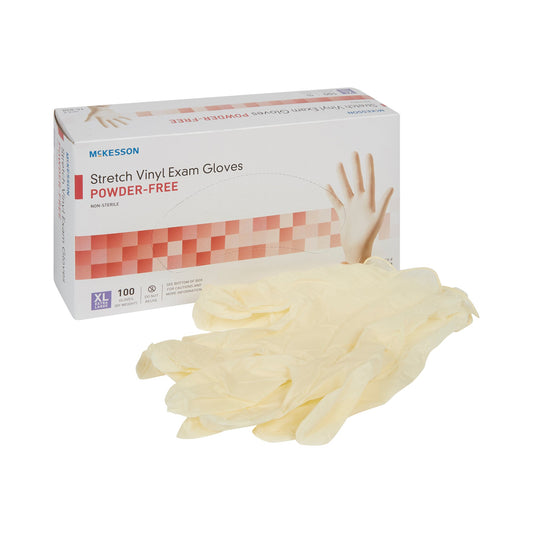 McKesson Brand McKesson Stretch Vinyl Exam Glove, Extra Large, Ivory 14-820, Case of 1000