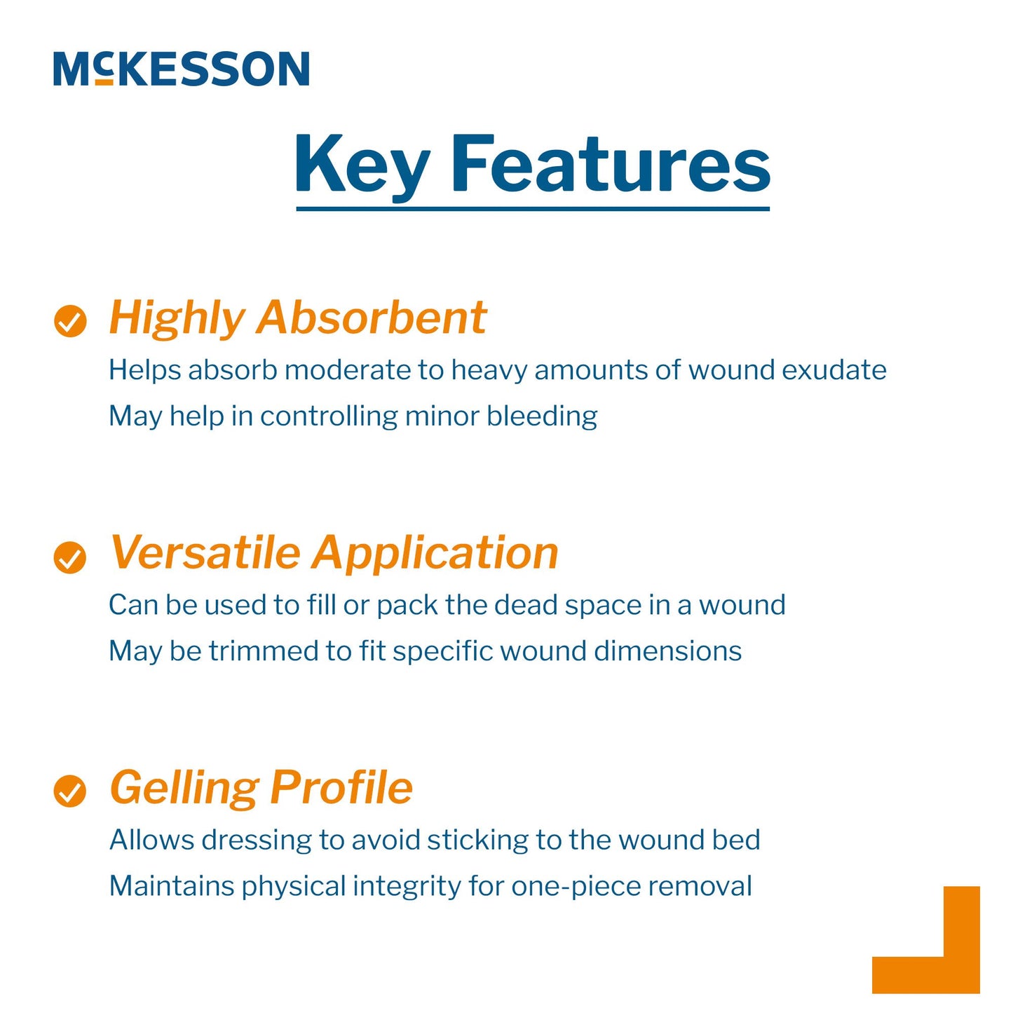 McKesson Calcium Alginate Dressing, 4 x 4¾ inch 3562