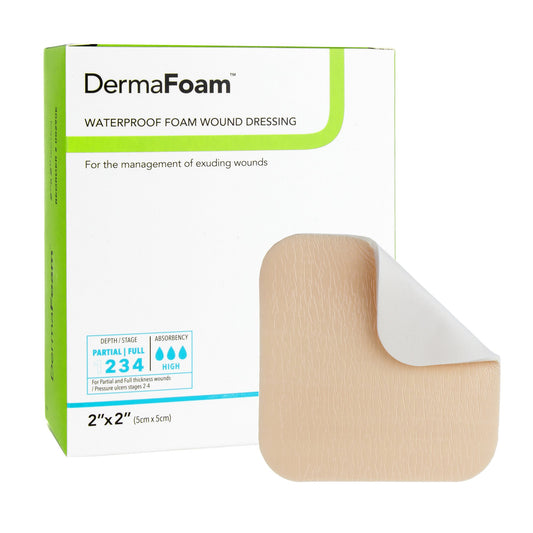 DermaFoam® Nonadhesive without Border Foam Dressing, 2 x 2 Inch 00290E