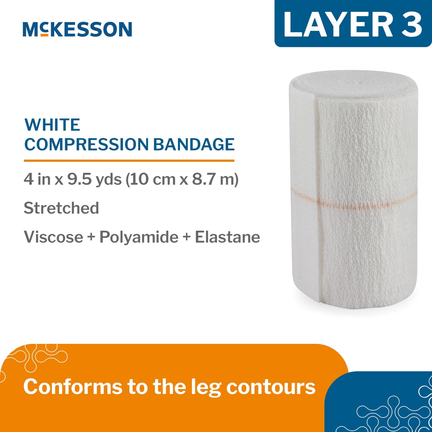 McKesson Self-adherent Closure 4 Layer Compression Bandage System 1008