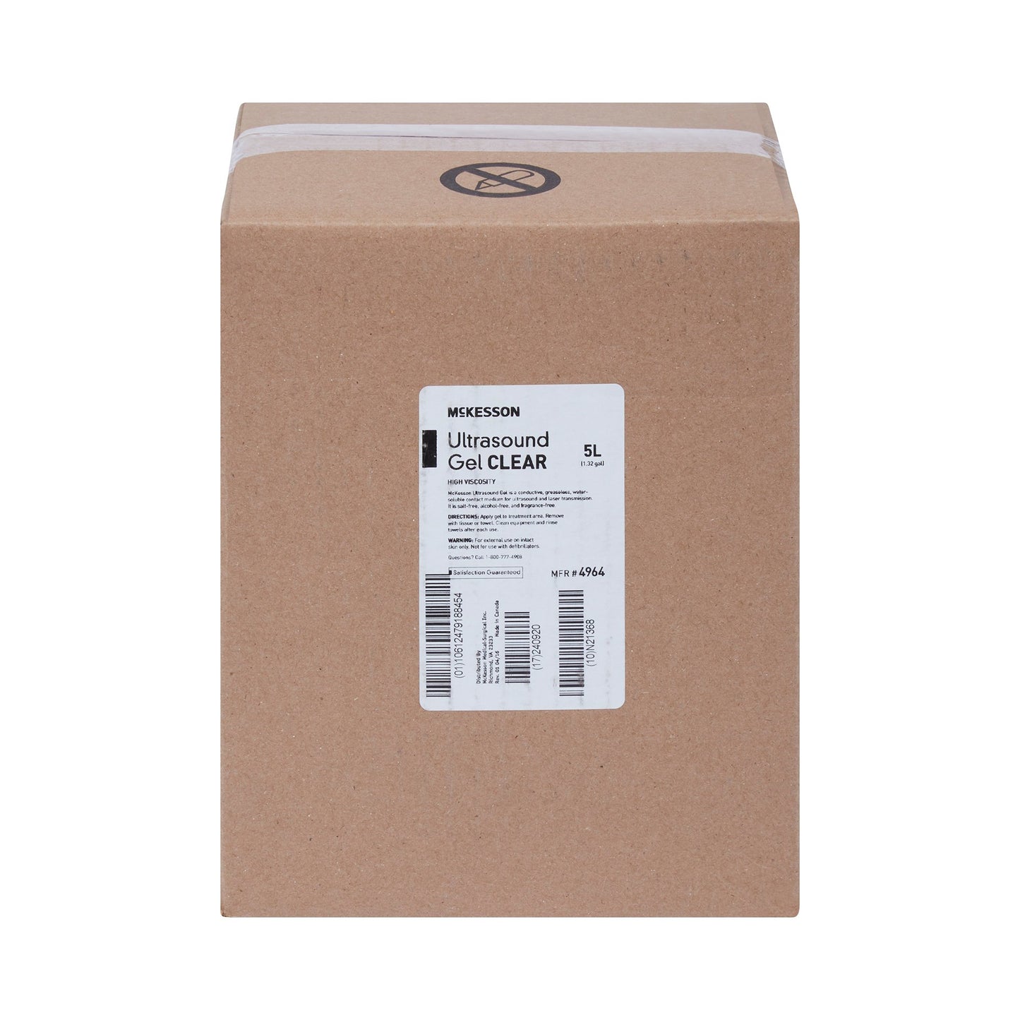 McKesson Ultrasound Gel, Clear, 5 Liter Cubitainer 4964
