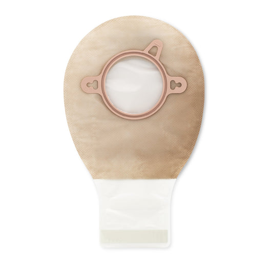 New Image™ 18293 Two-Piece Transparent Ostomy Pouch, Pre-cut to Fit 57 mm, Red 18293