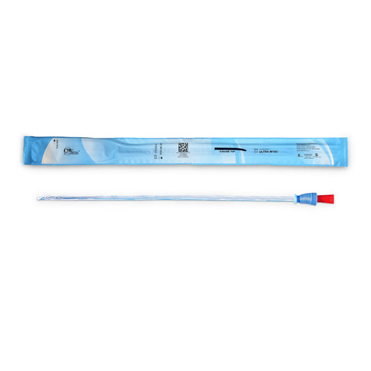 Cure Medical Cure Ultra Urethral Catheter, 18 Fr., Male, Coude ULTRAM18C, Case of 300