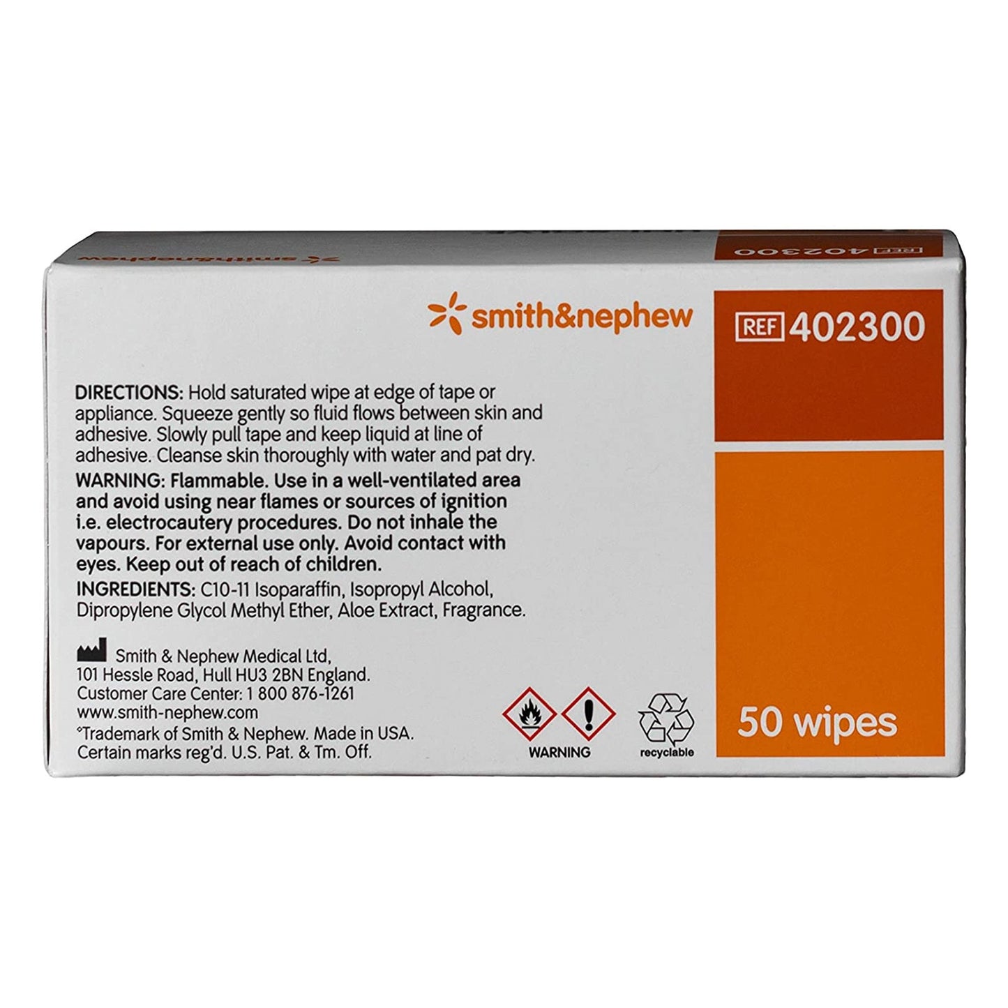 Uni-Solve™ Adhesive Remover, 2.5 x 2.5 Inch Wipe 402300