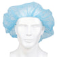 McKesson Disposable Bouffant Surgical Caps, Blue, Elastic Closure, 21" 40171100