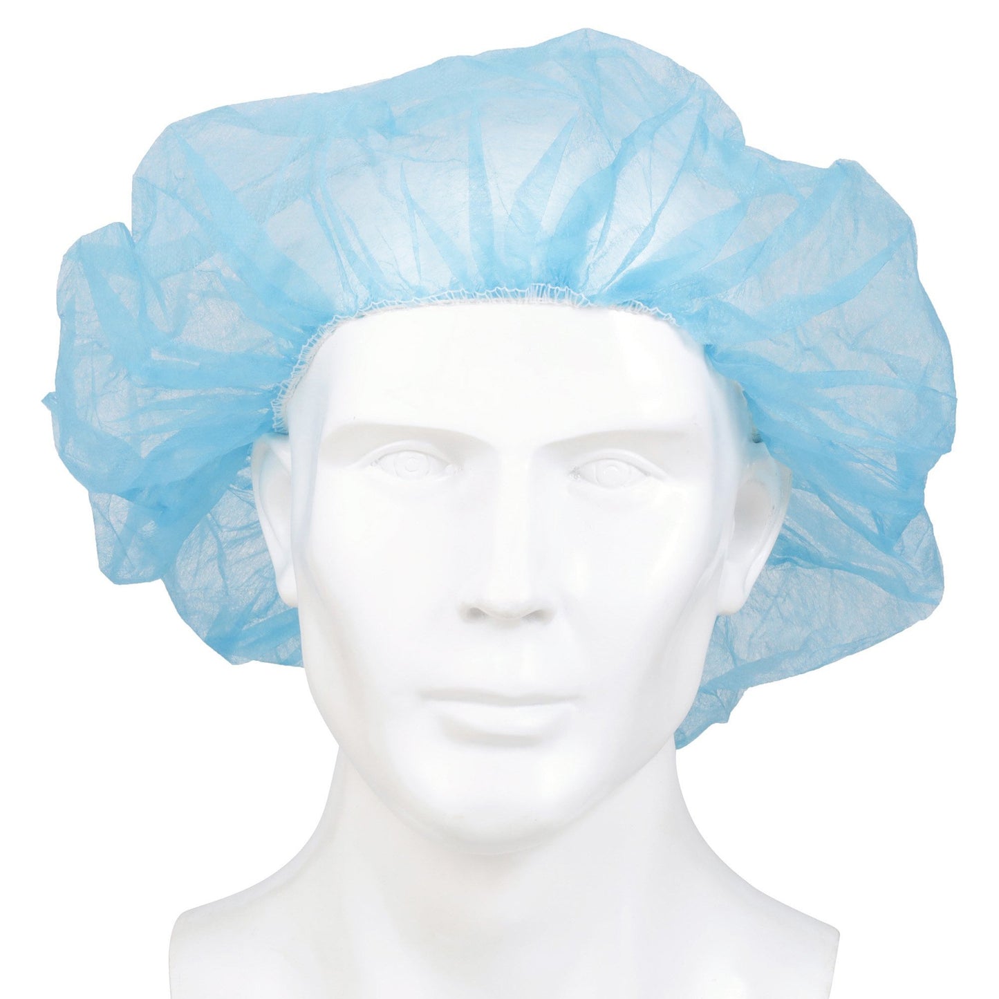 McKesson Disposable Bouffant Surgical Caps, Blue, Elastic Closure, 21" 40171100