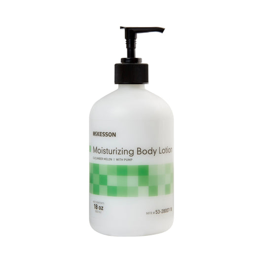 McKesson Cucumber Melon Scent Hand and Body Moisturizer, 18-oz Pump Bottle 53-28007-18