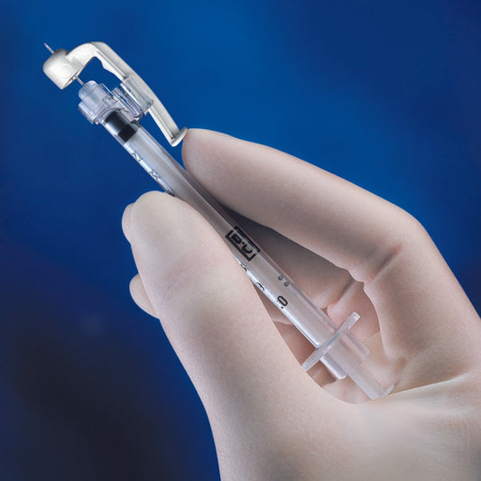 Safety Insulin Syringe with Needle SafetyGlide™ 0.3 mL 5/16 Inch 31 Gauge Sliding Safety Needle Thin Wall - 305937