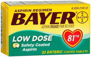 Pain Relief Bayer® 81 mg Strength Aspirin Tablet 32 per Bottle - 31284306132