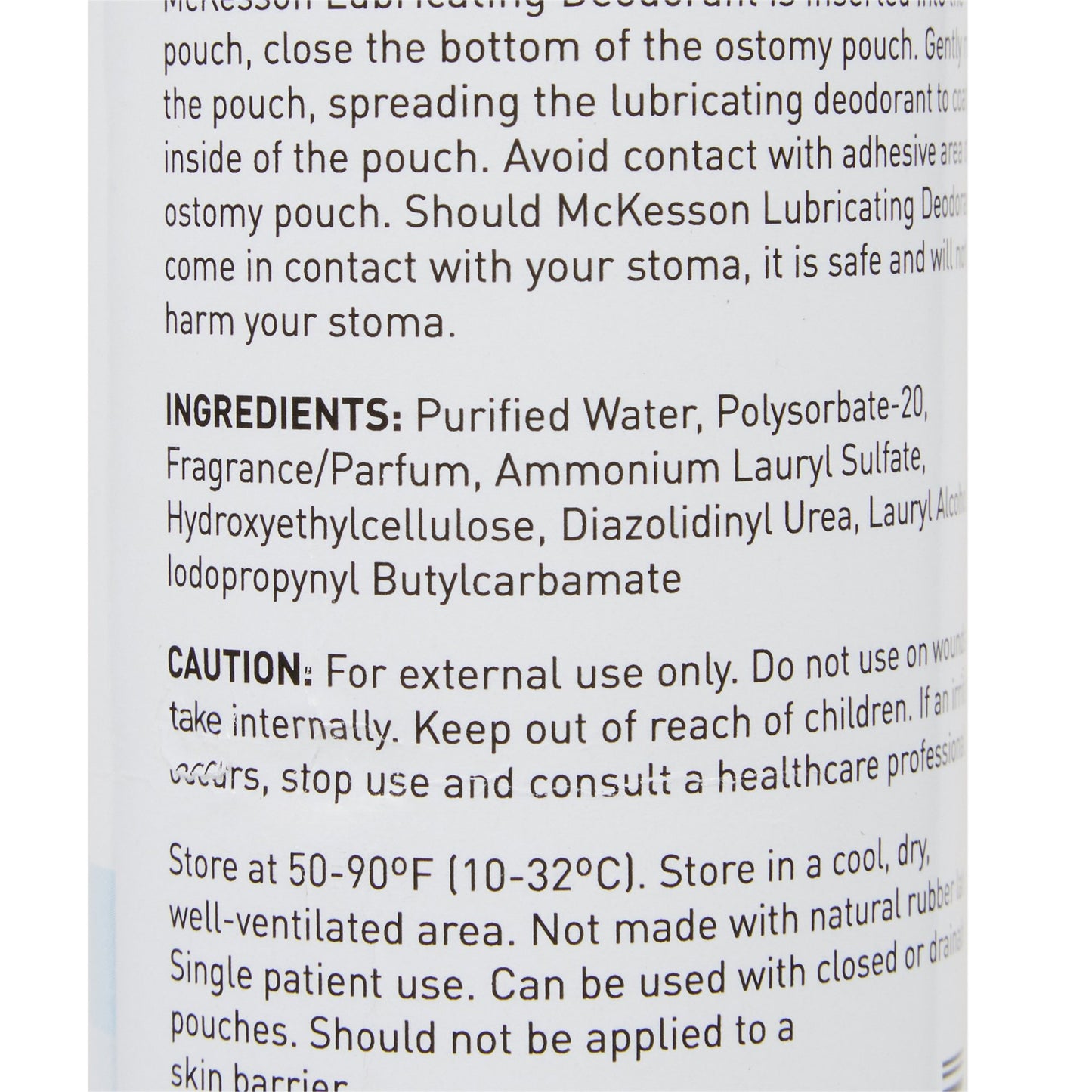 McKesson Lubricating Ostomy Appliance Deodorant, 8-ounce squeeze bottle 137-5721