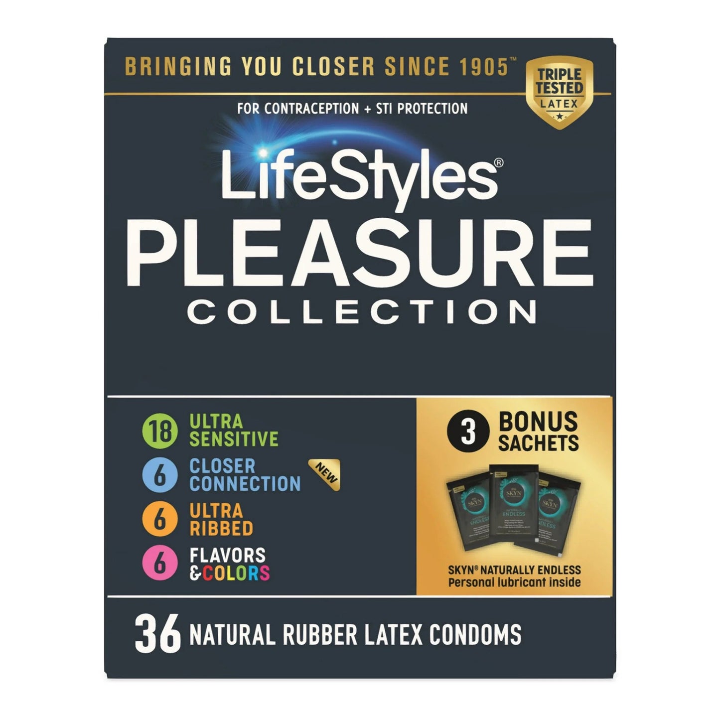 Lifestyles® Pleasure Collection Condom Variety Pack 310183