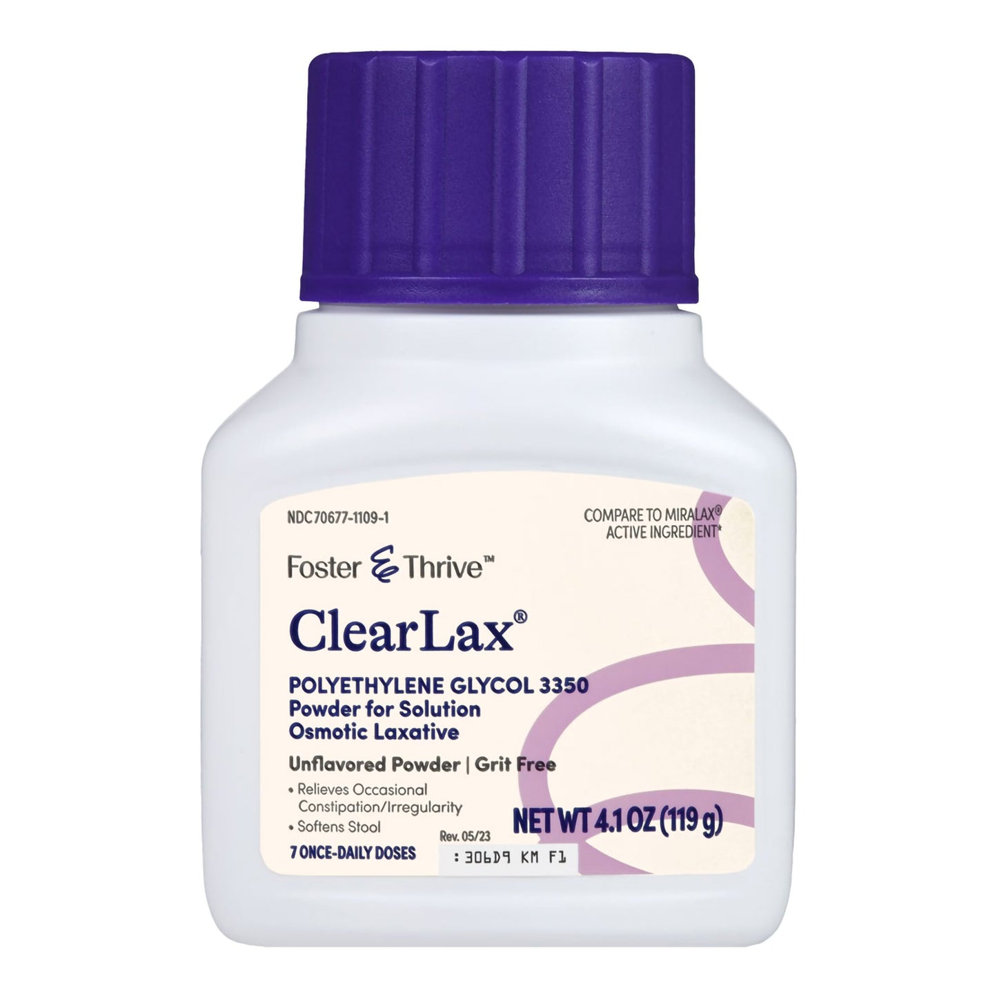 Foster & Thrive™ ClearLax Polyethylene Glycol 3350 Powder for Solution, 4.1-oz 70677110901