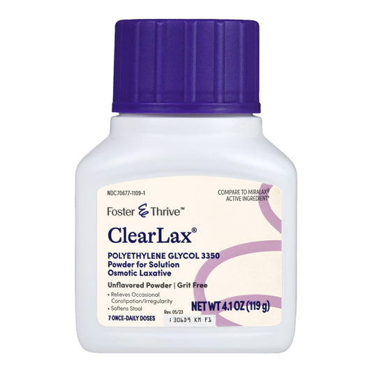 Foster & Thrive™ ClearLax Polyethylene Glycol 3350 Powder for Solution, 4.1-oz 70677110901