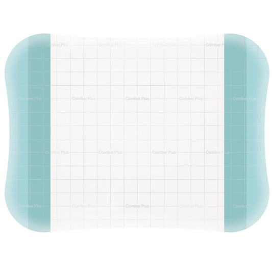 Thin Hydrocolloid Dressing Comfeel® Plus Transparent Thin Film Backing 2 X 2-3/4 Inch Rectangle Hydrocolloid / Sodium Carboxymethylcellulose (CMC) / F