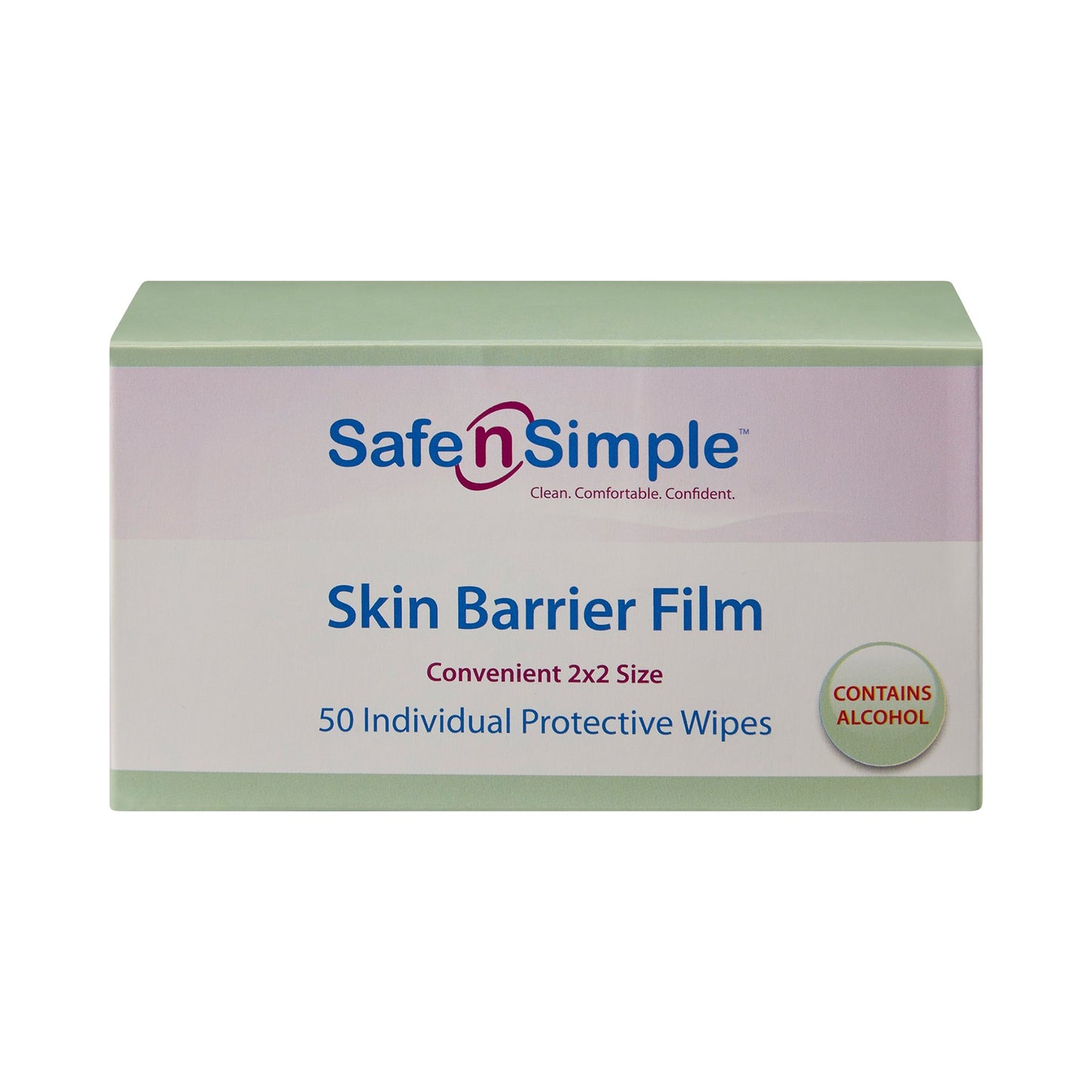 Safe N Simple Skin Barrier Wipe, 50 Packets per Box SNS81850