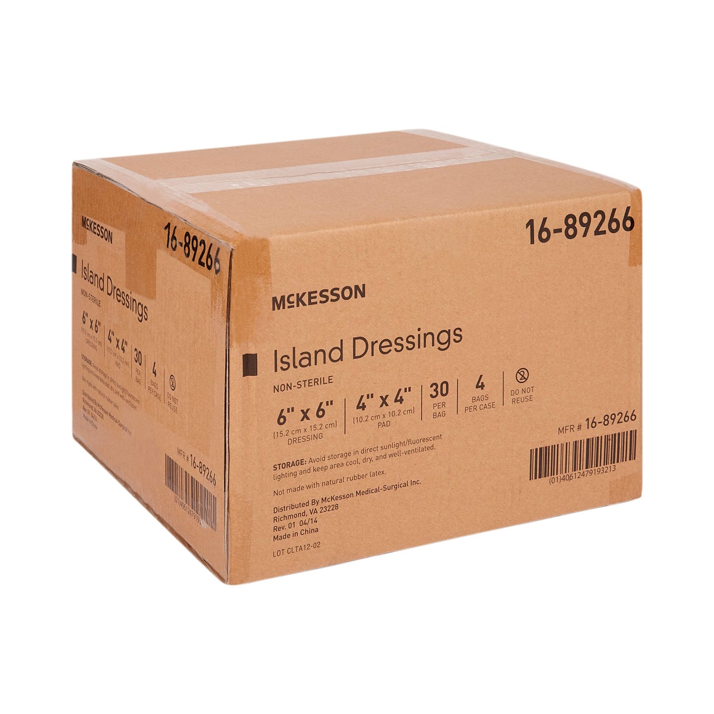 McKesson Adhesive Dressing, 6 x 6 Inch 16-89266