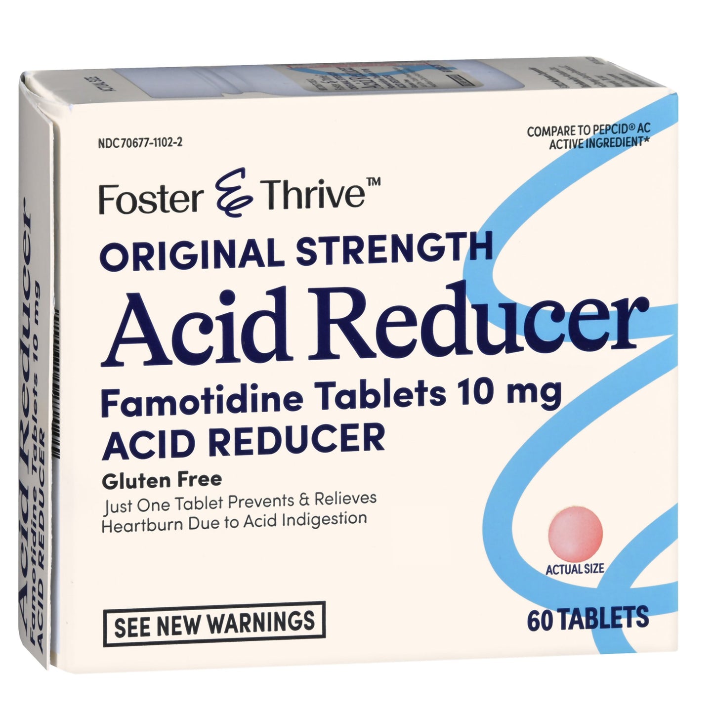 Foster & Thrive™ Original Strength Acid Reducer Famotidine Tablets 10 mg 70677110202