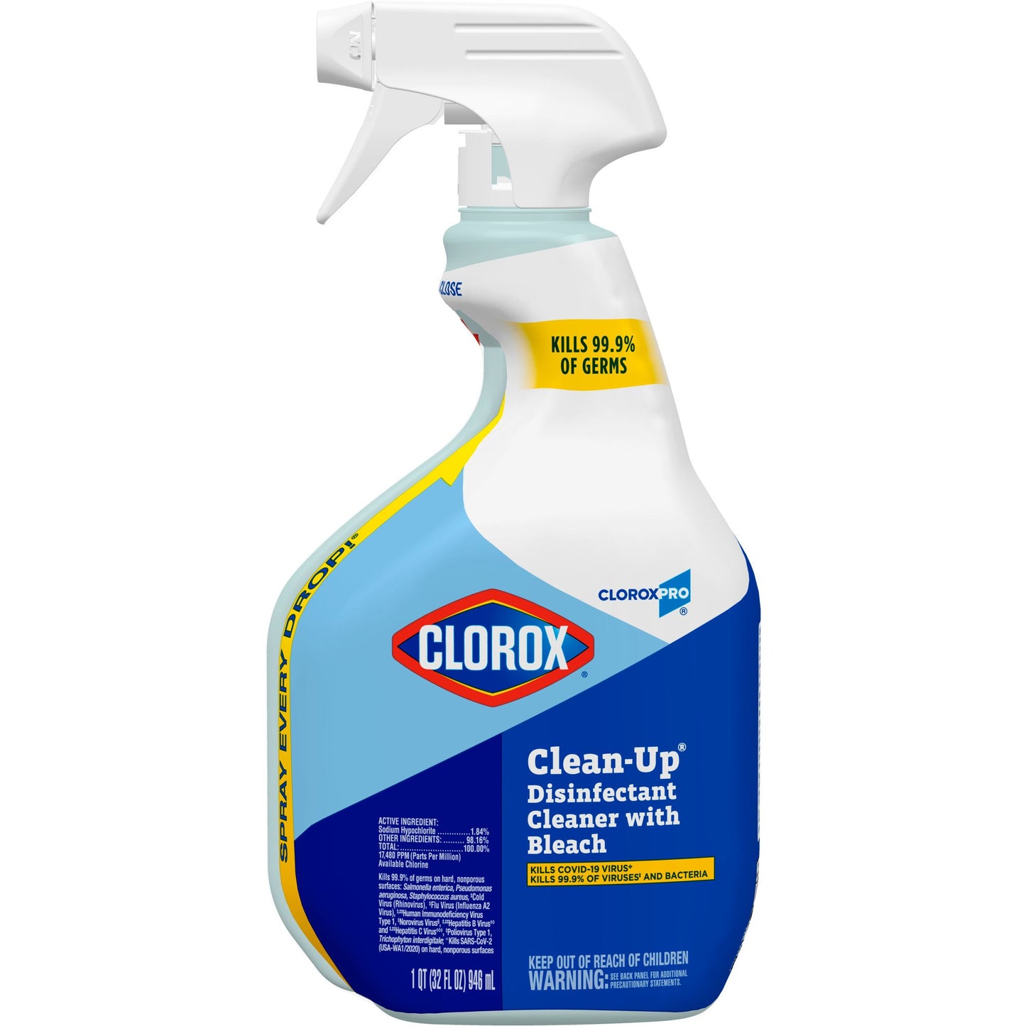 Clorox Pro™ Clean-Up® Disinfectant Cleaner w/ Bleach, 32-ounce spray bottle 35417