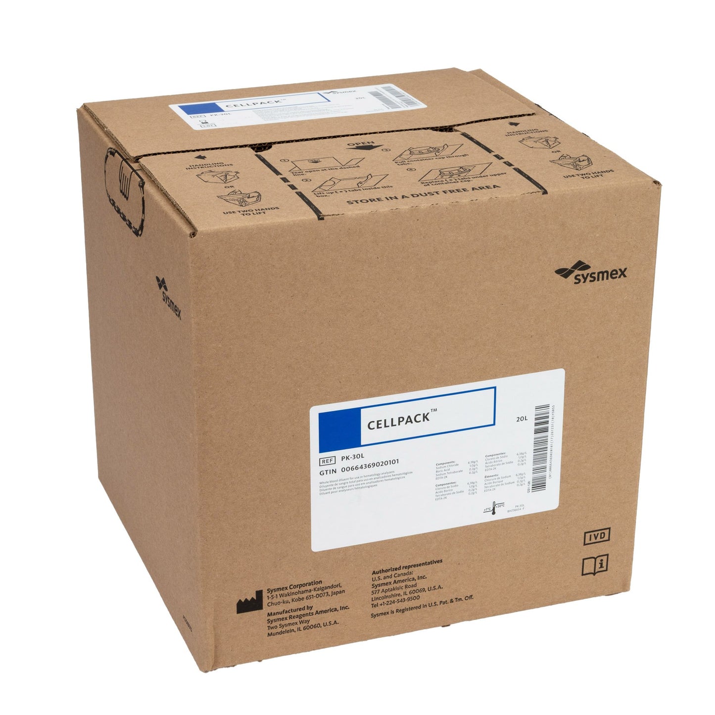 Cellpack® Hematology Reagent Diluent, Sheath Fluid test PK-30L