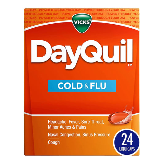 Cold and Cough Relief DayQuil® 325 mg - 10 mg - 5 mg Strength Gelcap 24 per Box - 37000055824