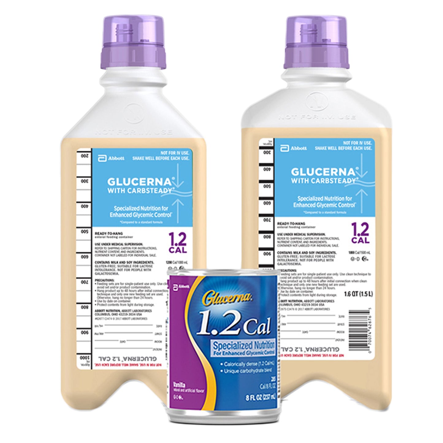 Glucerna with Carbsteady 1.2 Cal Tube Feeding Formula, 1500 mL Carton 62675