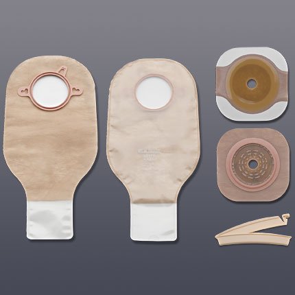 Hollister New Image Two-Piece Drainable Clear Ileostomy /Colostomy Kit, 12 Inch Length, 4 Inch Flange 19106, Box of 5