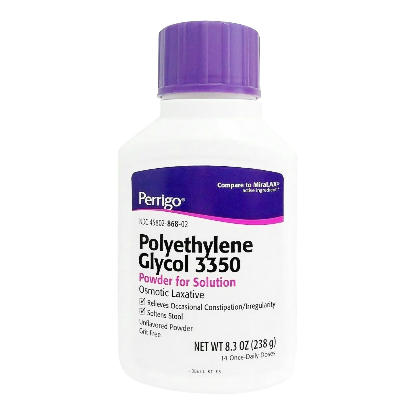 Perrigo Polyethylene Glycol 3350 Cathartic / Laxative 45802086802